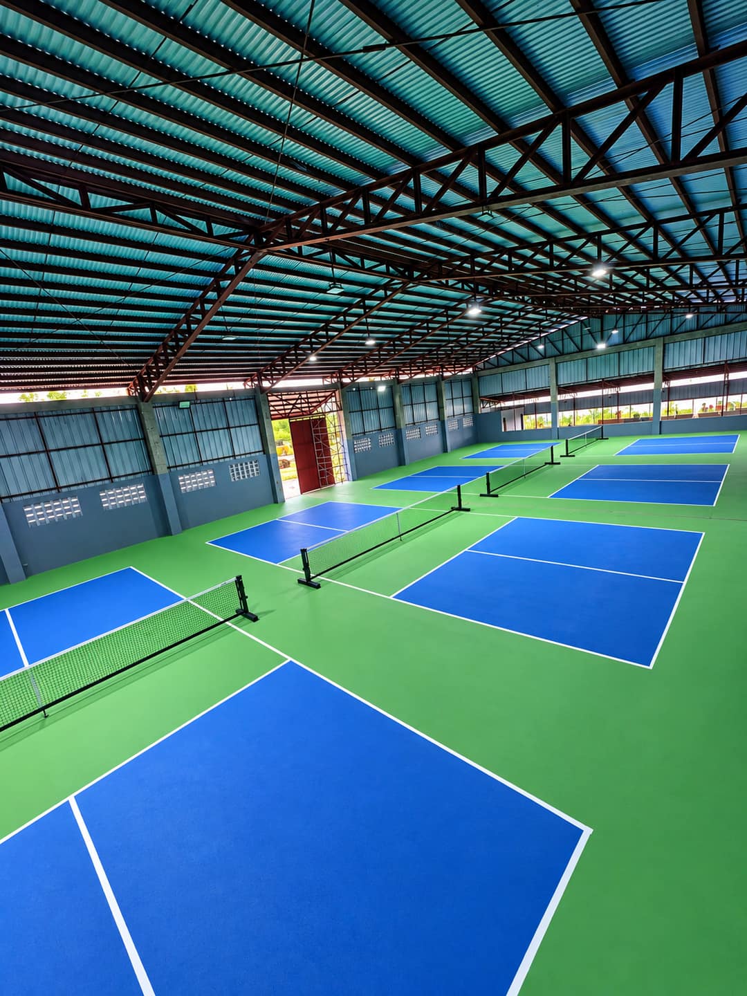 Indoor pickleball courts at GMC